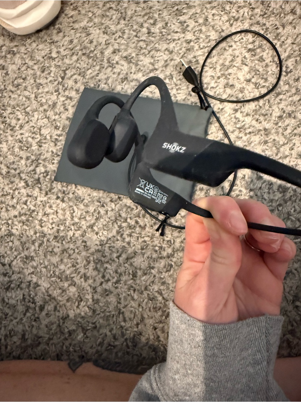 Shokz Open-Ear Bone Conduction Headphones - Black